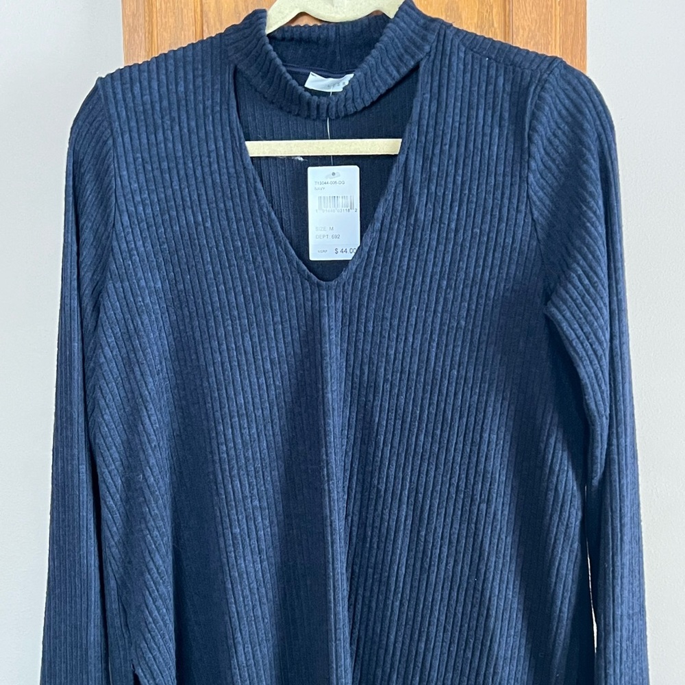 Woman’s size Lg deep blue sweater from Dry Goods
